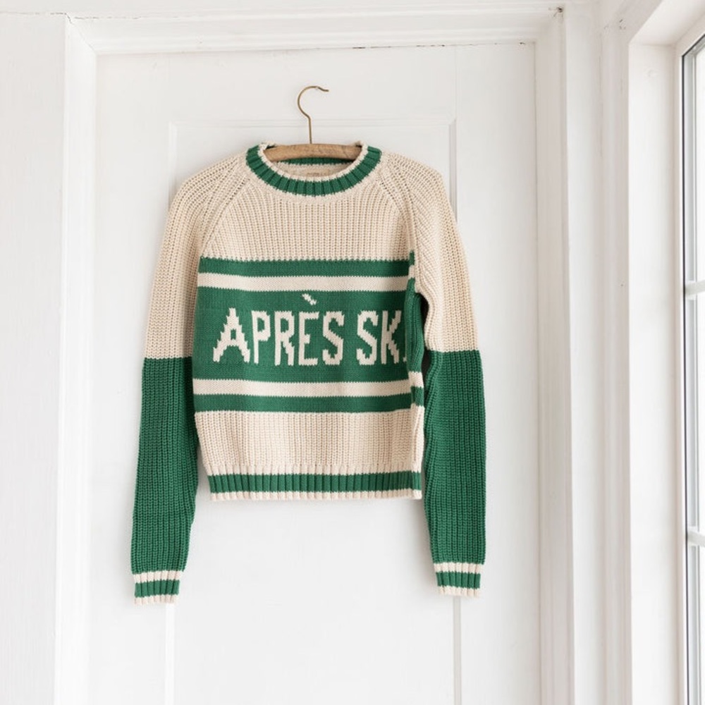 Fin & Vince Women’s Vintage Sweater Apres Ski in Jade